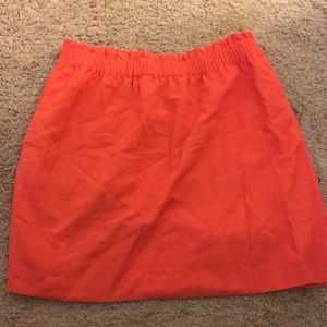 Bright coral j. Crew sidewalk skirt